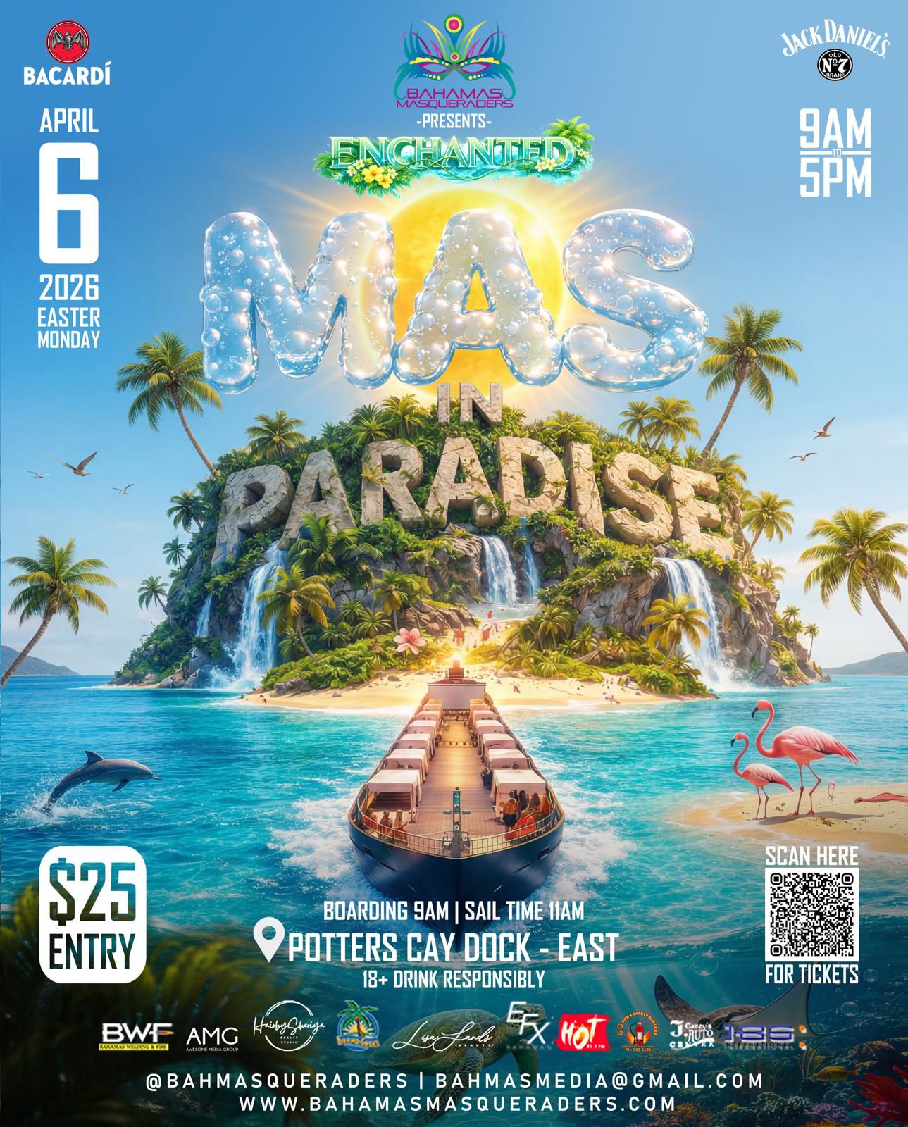 Bahamas Masqueraders Enchanted Mas in Paradise flyer