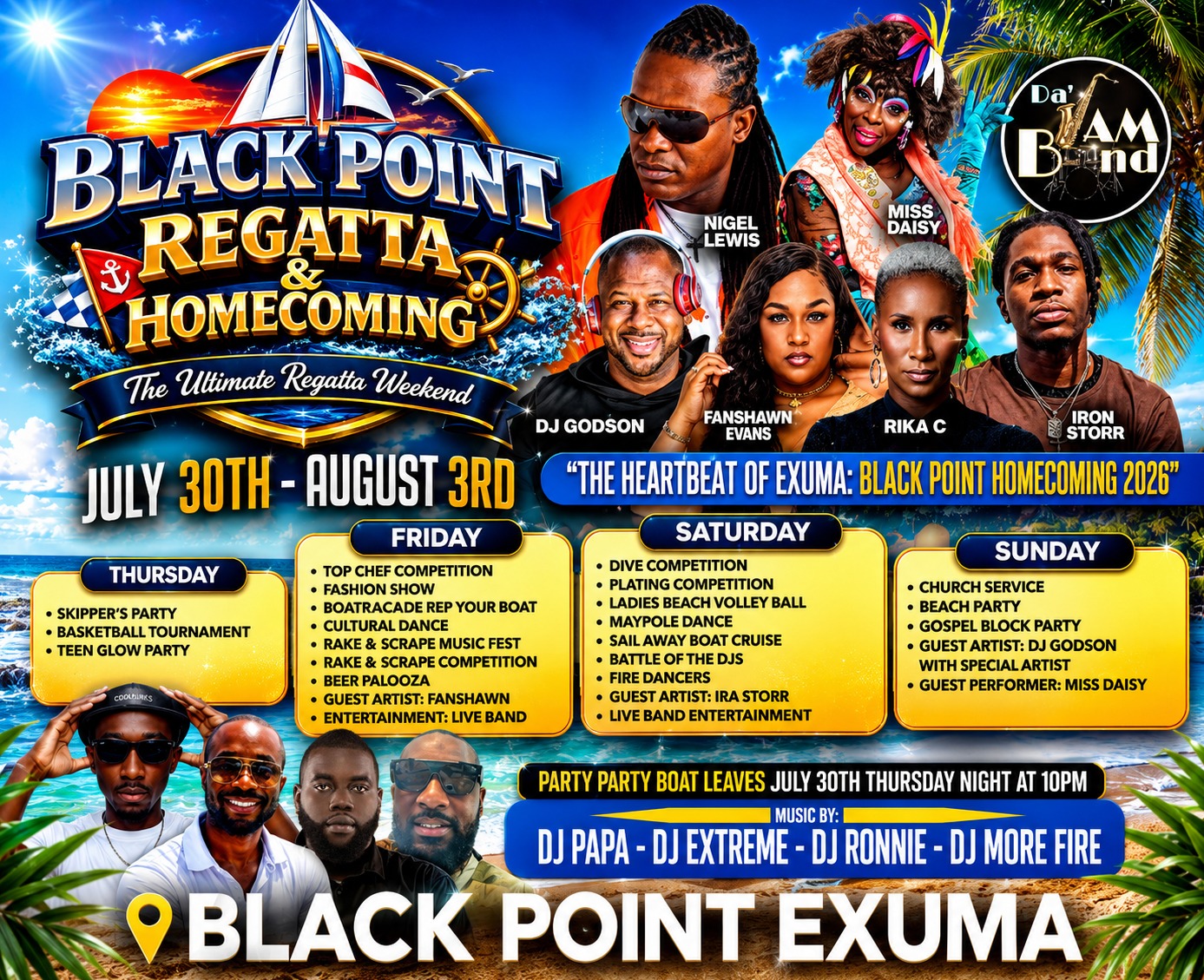 Black Point Regatta and Homecoming 2026 event schedule