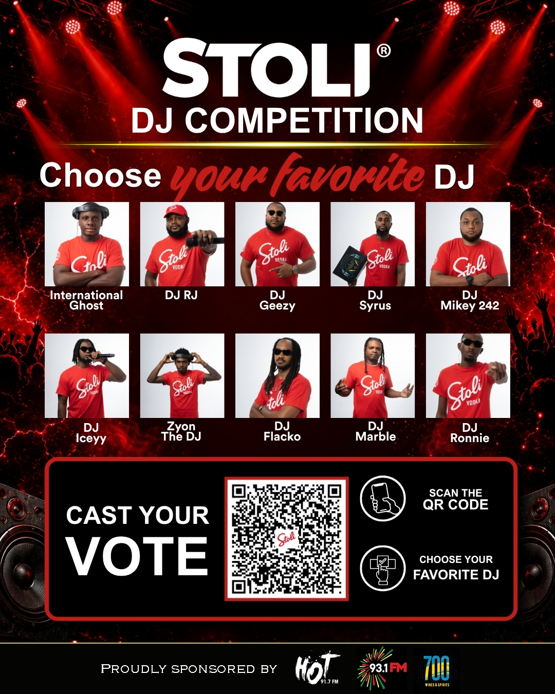 Choose your favorite Stoli DJ Competition finalist and cast your vote